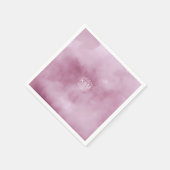 Watercolor Wedding Lilac ID654 Serviette (Ecke)