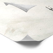 Watercolor Wedding Memory Keepake Poster (Ecke)