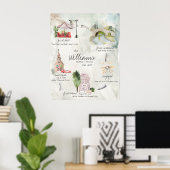 Watercolor Wedding Memory Keepake Poster (Heimbüro)