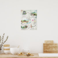 Watercolor Wedding Memory Keepake Poster