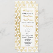 Watercolor Wedding Program 1920er Jahre Art Deco G Programm (Vorne/Hinten)