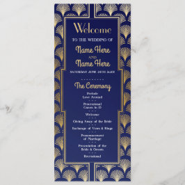 Watercolor Wedding Program 1920er Jahre Art Deco G Programm