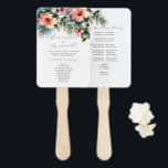 Watercolor Wedding Programs Tropical Hibisken Fächer<br><div class="desc">Mit unserer bezaubernden Hochzeitsvorstellung bieten wir Ihnen eine perfekte Mischung aus Eleganz und Funktionalität für Ihren besonderen Tag. Diese mit Liebe gearbeitete Vorlage zeigt eine atemberaubende Auswahl an rosa und pfirsichfarbenen Hibiskus-Blume, die zart mit üppigen Palmen-Blätter verwoben sind und ein tropisches Paradies schaffen, das Ihre Gäste begeistern wird. Dieser Ventilator...</div>