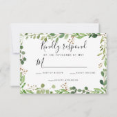 Watercolor Wedding RSVP (Vorderseite)