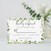 Watercolor Wedding RSVP Karte (Stehend Vorderseite)
