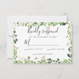Watercolor Wedding RSVP Karte