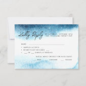 Watercolor Wedding RSVP Karten. (Vorderseite)