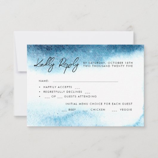 Watercolor Wedding RSVP Karten. Karte (Vorderseite)