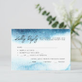 Watercolor Wedding RSVP Karten. Karte (Stehend Vorderseite)