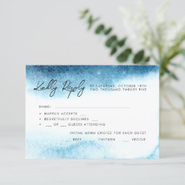 Watercolor Wedding RSVP Karten. Karte