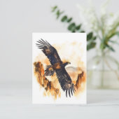 Watercolor Wedge-Tails-Adlerfliegen Postkarte (Stehend Vorderseite)