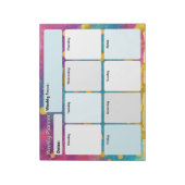 Watercolor Weekekly Planer Notepad Notizblock (Rotiert)