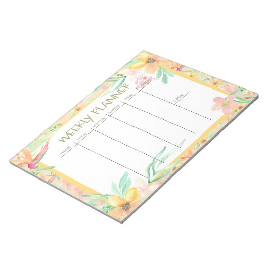 Watercolor Weekly Planner Notizblock (angewinkelt)