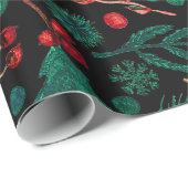 Watercolor Weihnachten Blumenmuster Papier Geschenkpapier (Rolleneckpunkt)