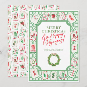 Watercolor Weihnachten Mahjong Kacheln Party