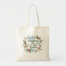 Watercolor-Weihnachts-Tasche für Lehrer – Winter Tragetasche