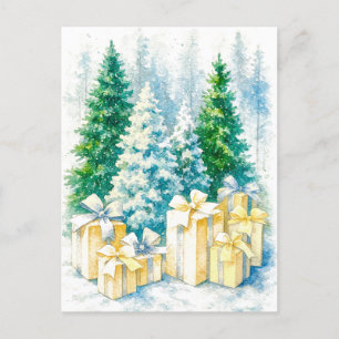 Watercolor-Weihnachts-Weihnachtskarten Feiertagspostkarte