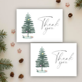 Watercolor Weihnachtsbaum Danke