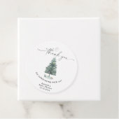 Watercolor Weihnachtsbaum Danke Geschenkanhänger (Beispiel)