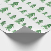 Watercolor Weihnachtsbaum Wrapping Paper Geschenkpapier (Ecke)