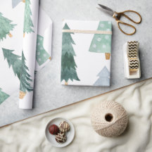 Watercolor Weihnachtsbaum Wrapping Paper