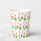 Watercolor Weihnachtscookies tauschen Pappbecher (Rückseite)