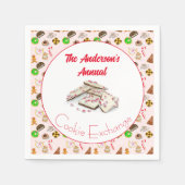 Watercolor Weihnachtscookies tauschen Serviette (Vorderseite)