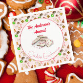 Watercolor Weihnachtscookies tauschen Serviette