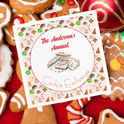 Watercolor Weihnachtscookies tauschen Serviette