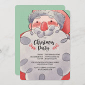 Watercolor Weihnachtsfeier Einladung (Vorne/Hinten)