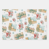 Watercolor Weihnachtsgeschenk Wrap Geschenkpapier Set (Vorderseite 2)