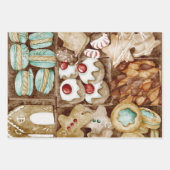 Watercolor Weihnachtsgeschenk Wrap Geschenkpapier Set (Vorderseite)