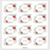 Watercolor Weihnachtskarten-Adressetiketten Aufkleber (Blatt)