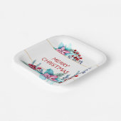 Watercolor Weihnachtsrahmen Pappteller (Gewinkelt)