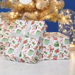 Watercolor Weihnachtswrapping Paper Geschenkpapier