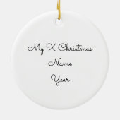 Watercolor Weihnachtszeit-Igel Keramik Ornament (Hinten)