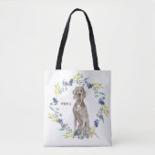 Watercolor Weimaraner personalisieren Tasche (Vorderseite)