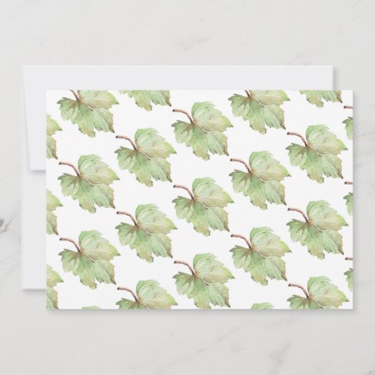 Watercolor Wein | Elegante Einsatzpartei Einladung (Rückseite)