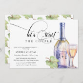 Watercolor Wein | Elegante Einsatzpartei Einladung (Vorne/Hinten)