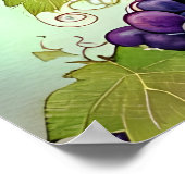 Watercolor Weinkultur und Erde Poster (Ecke)