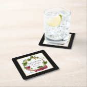 Watercolor Weinkultur und Erde Weintrauben Weinrou Rechteckiger Pappuntersetzer (Vor Ort)