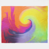 Watercolor-Welle - Fleece-Decke Fleecedecke (Vorderseite (Horizontal))