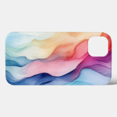 Watercolor-Wellendesign von Rainbow Case-Mate iPhone Hülle (Rückseite (Horizontal))