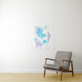 Watercolor Weltkarte Hochzeitsempfehlung willkomme Wandteppich (Beispiel)