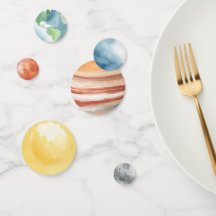 Watercolor Weltraum Geburtstagsparty