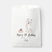 Watercolor West Highland White Terrier Birthday Geschenktütchen (Vorderseite)