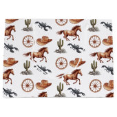 Watercolor Western Kid Art Große Geschenktüte (Vorderseite)