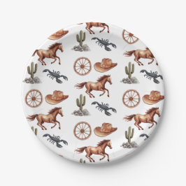 Watercolor Western Kid Art Pappteller