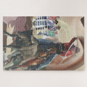 Watercolor Western Rodeo Cowboy Puzzle (Horizontal)