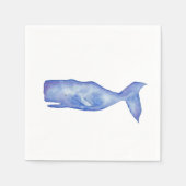 Watercolor whale cocktail, napkins serviette (Vorderseite)